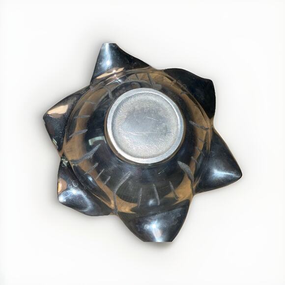 Julia Knight Pomegranite Lily Enamel Aluminum Lily Signed Bowl 8 Inches - Picture 2 of 7